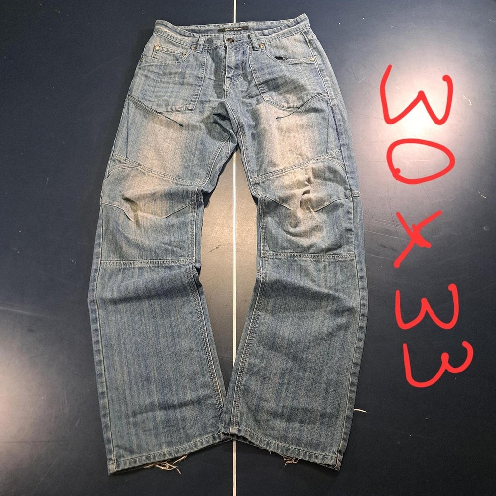 Hybrid Apparel Men's Blue and Navy Jeans